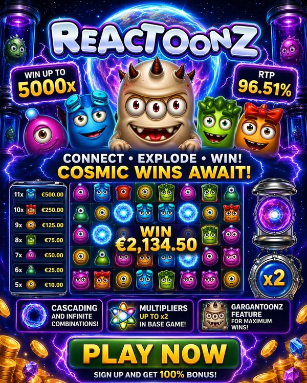 Reactoonz slot by Play'n GO